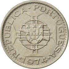 Angola, 2-1/2 Escudos, 1974, AU(55-58), Copper-nickel, KM:77