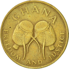 Monnaie, Ghana, 5 Cedis, 1984, TTB, Laiton, KM:26