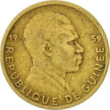 Guinea, 5 Francs, 1959, EF(40-45), Aluminum-Bronze, KM:1