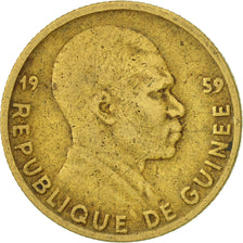 Guinea, 5 Francs, 1959, EF(40-45), Aluminum-Bronze, KM:1