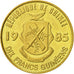 Coin, Guinea, 10 Francs, 1985, AU(55-58), Brass Clad Steel, KM:52