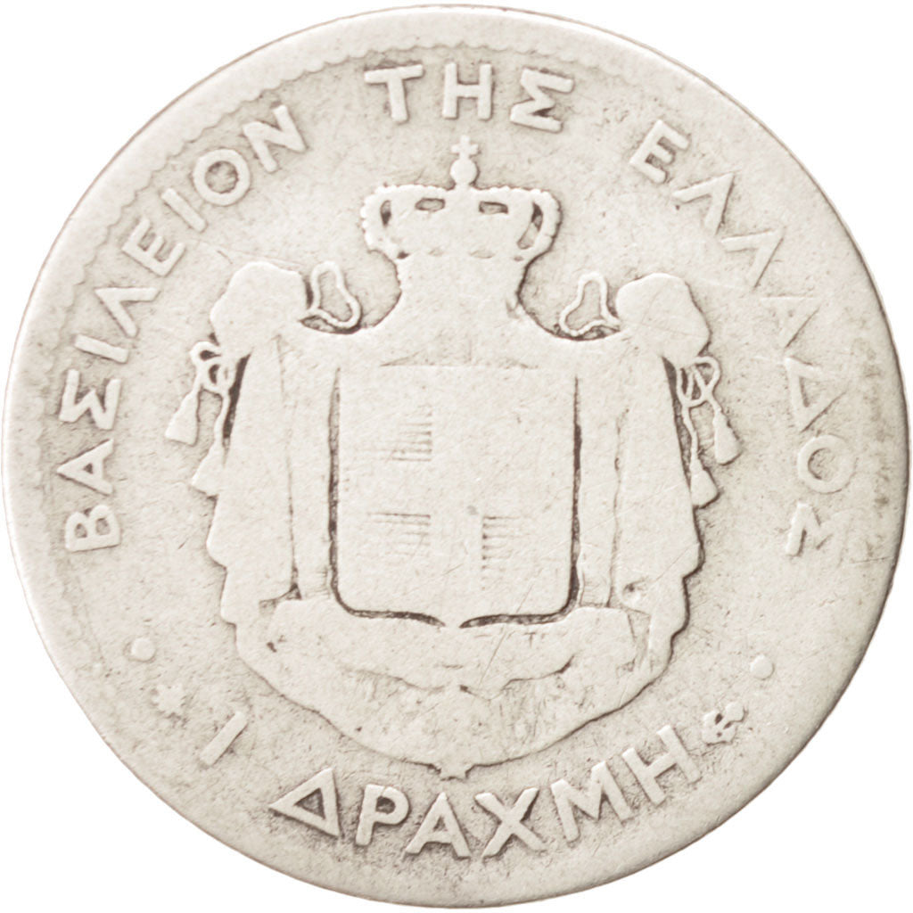 Coin, Greece, George I, Drachma, 1868, Paris, F(12-15), Silver, KM:38