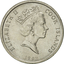 Coin, Cook Islands, Elizabeth II, 5 Cents, 1992, Franklin Mint, AU(55-58)