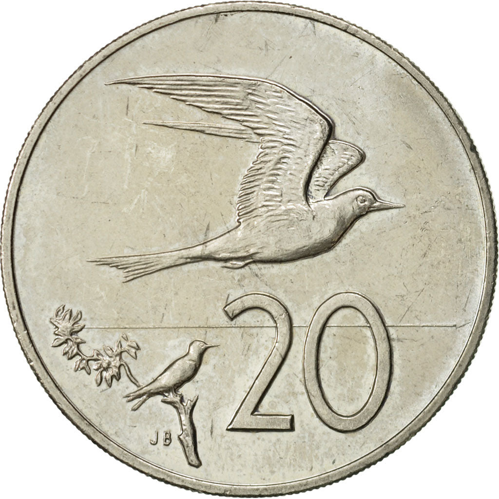 Coin, Cook Islands, Elizabeth II, 20 Cents, 1992, Franklin Mint, AU(55-58)