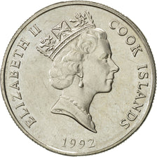 Islas Cook, Elizabeth II, 50 Tene, 1992, Franklin Mint, EBC, Cobre - níquel