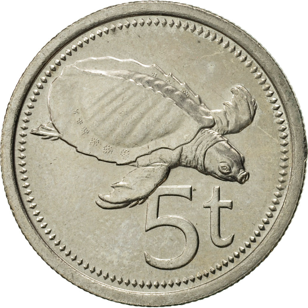 Coin, Papua New Guinea, 5 Toea, 1995, AU(55-58), Copper-nickel, KM:3