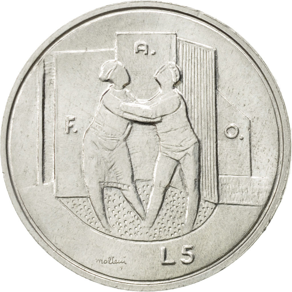 Monnaie, San Marino, 5 Lire, 1976, Rome, SUP, Aluminium, KM:53