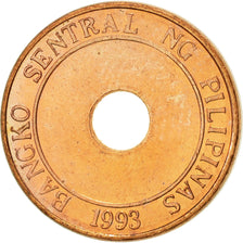 Coin, Philippines, 5 Sentimos, 1995, AU(55-58), Copper Plated Steel, KM:268