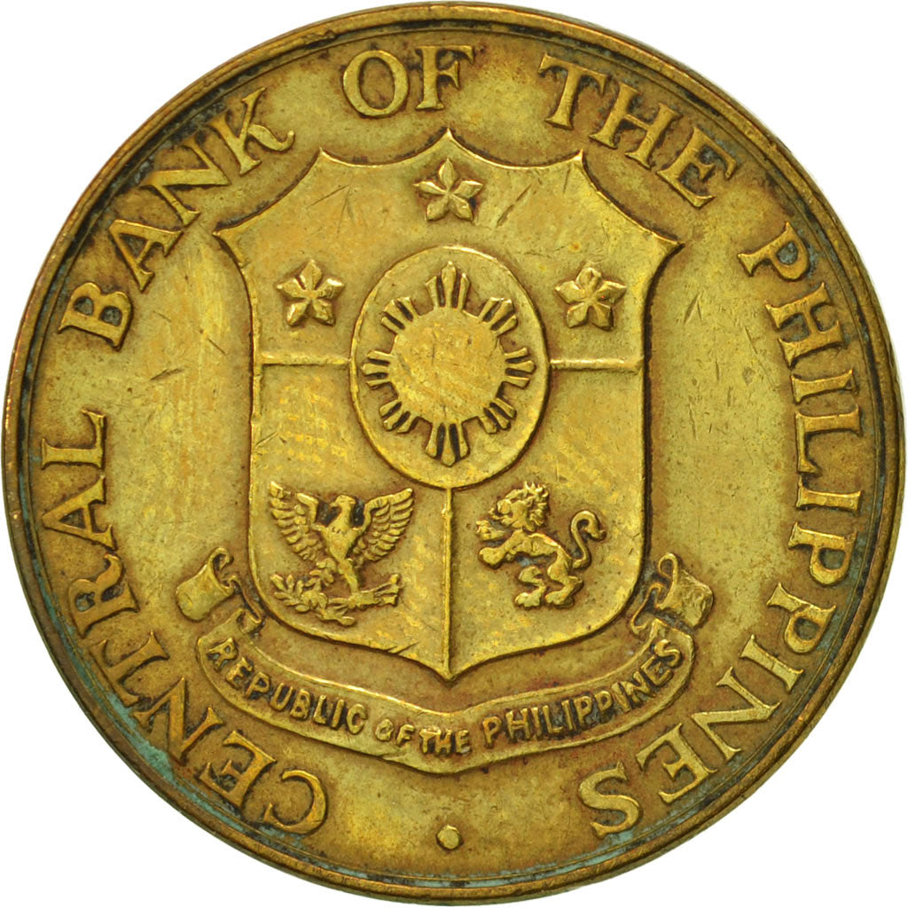 Philippines, 5 Centavos, 1964, AU(50-53), Brass, KM:187