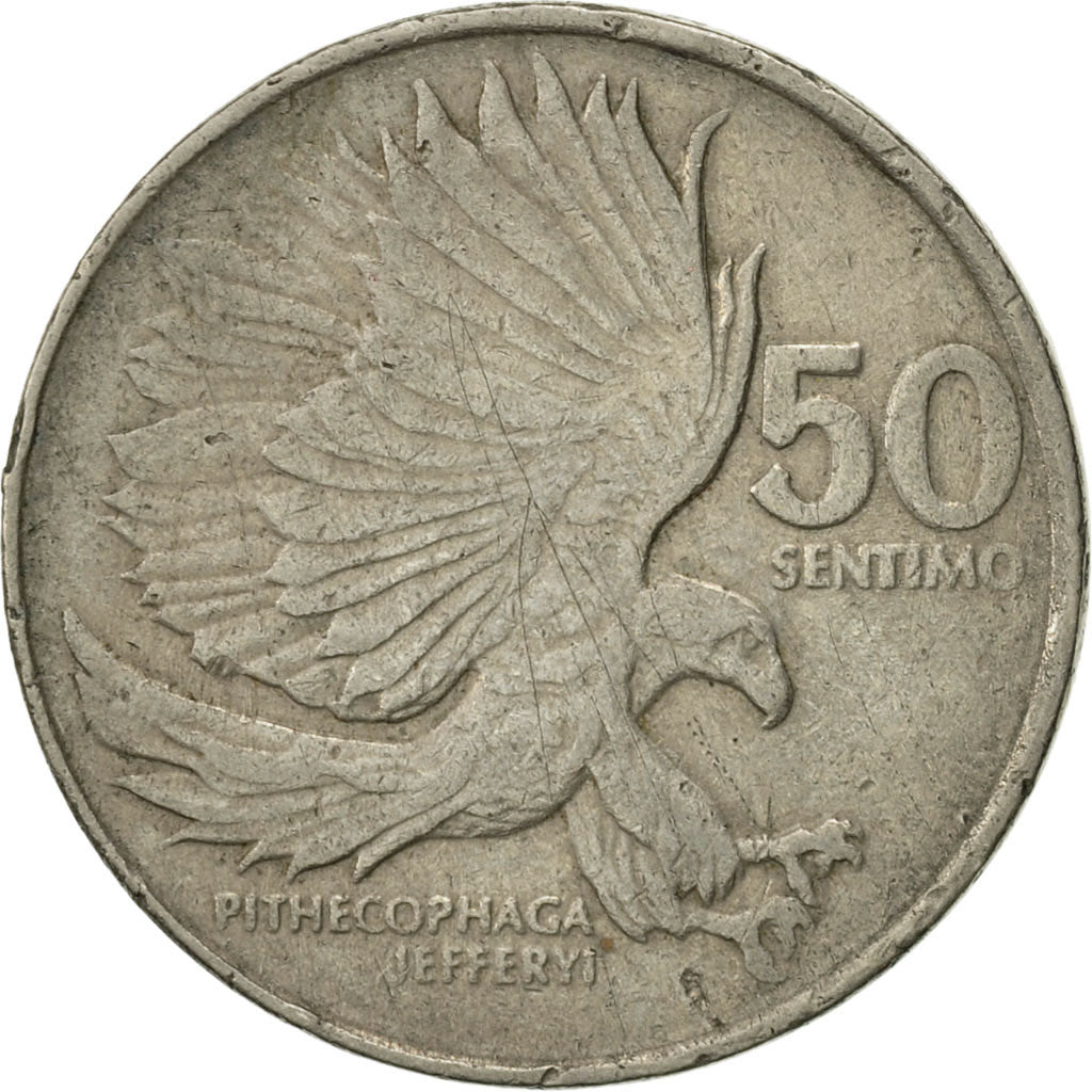 Coin, Philippines, 50 Sentimos, 1985, EF(40-45), Copper-nickel, KM:242.1