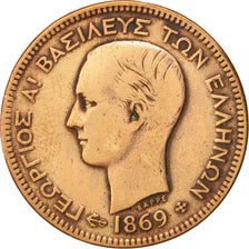 Greece, George I, 5 Lepta, 1869, Strassburg, KM:42