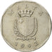 Coin, Malta, 50 Cents, 1992, AU(55-58), Copper-nickel, KM:98