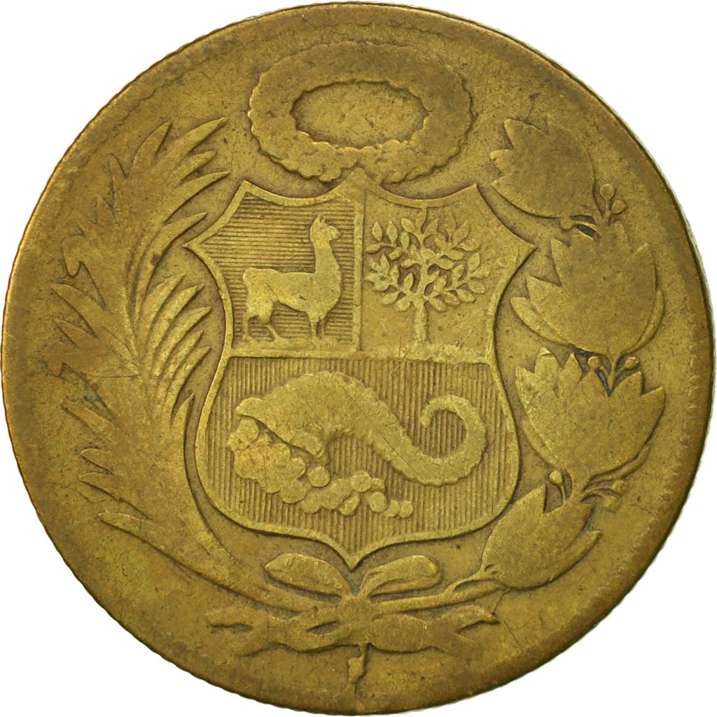 Moneda, Perú, 1/2 Sol, 1942, San Francisco, BC+, Latón, KM:220.3