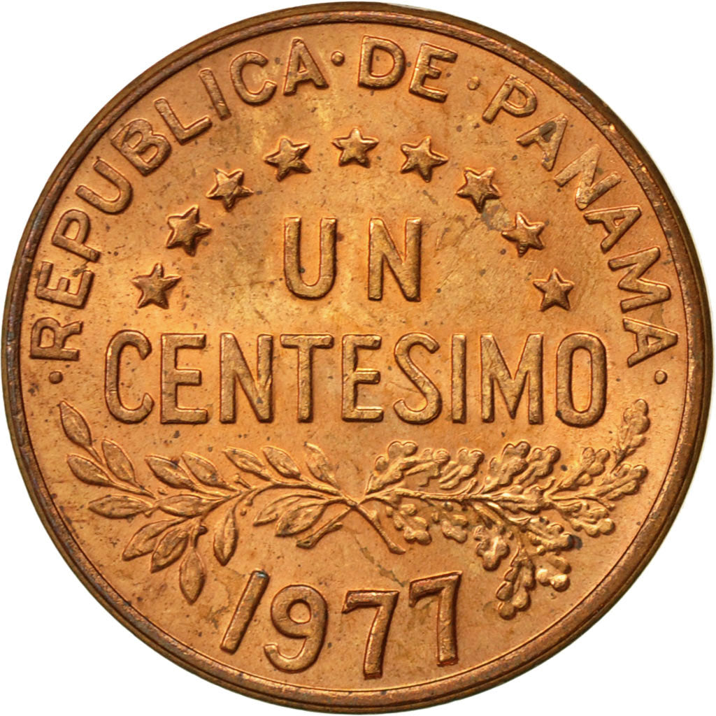 Coin, Panama, Centesimo, 1977, U.S. Mint, AU(55-58), Bronze, KM:22