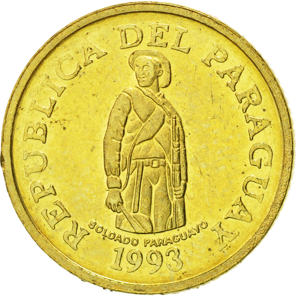 Münze, Paraguay, Guarani, 1993, VZ, Brass plated steel, KM:192
