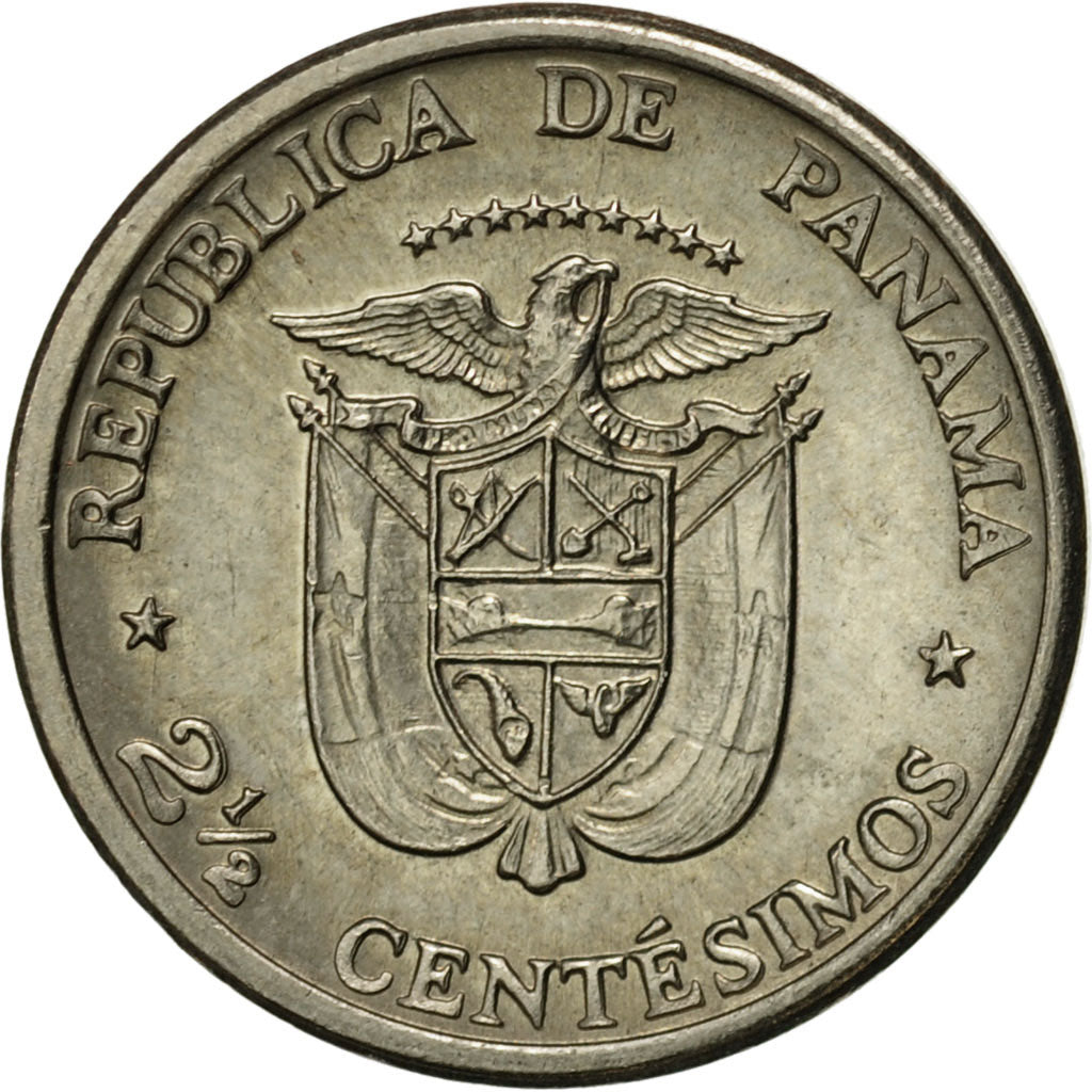 Moneda, Panamá, 2-1/2 Centesimos, 1973, EBC, Cobre - níquel recubierto de