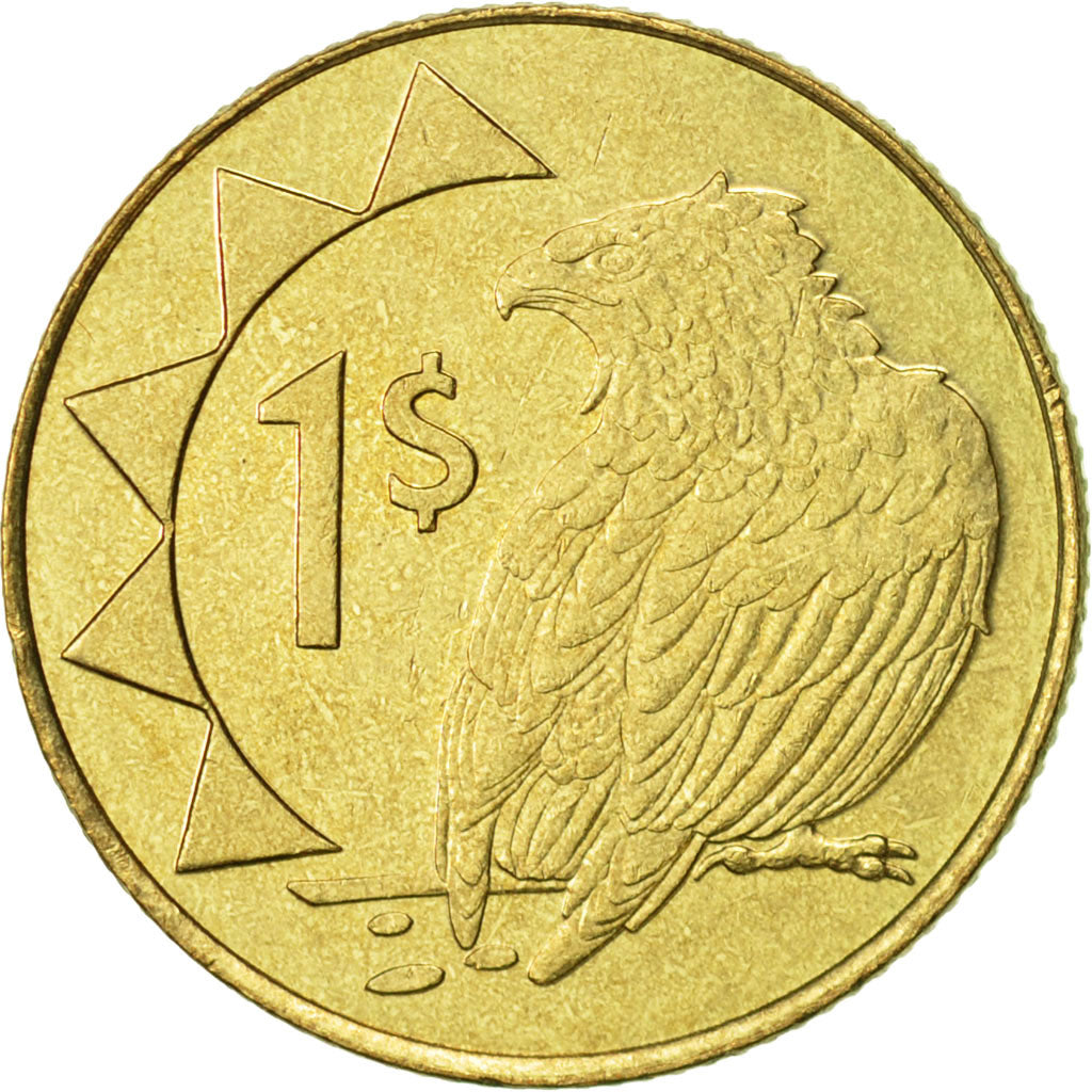 Coin, Namibia, Dollar, 1998, AU(50-53), Brass, KM:4
