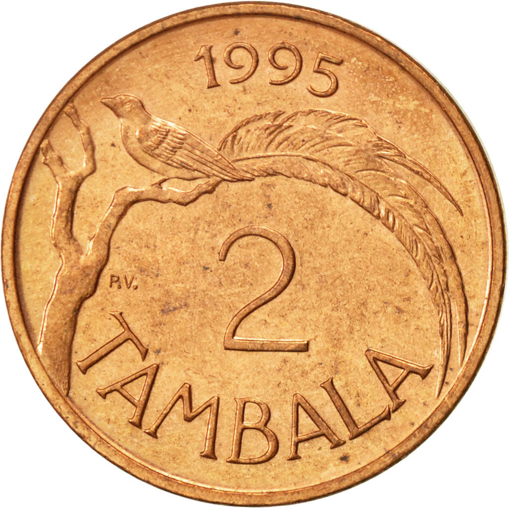 Malawi, 2 Tambala, 1995, AU(50-53), Copper Plated Steel, KM:25