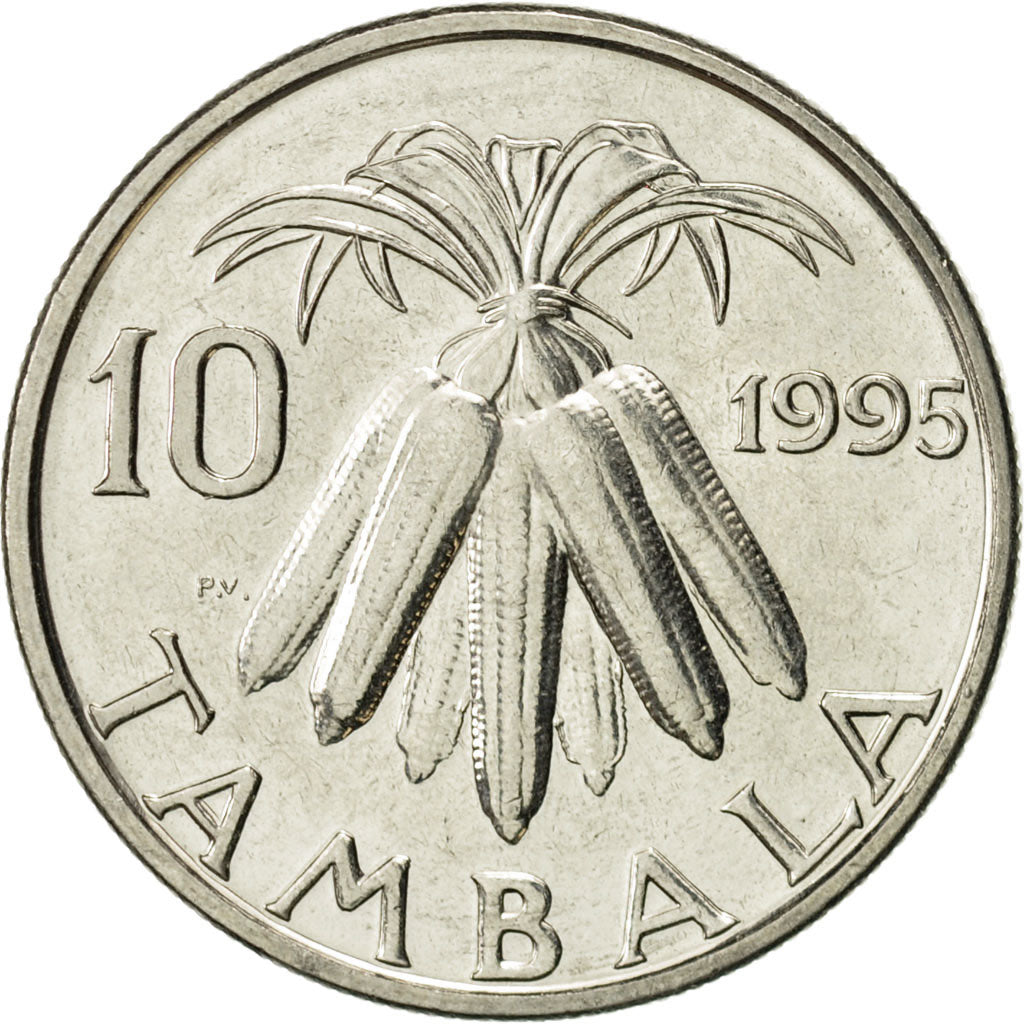 Coin, Malawi, 10 Tambala, 1995, AU(55-58), Nickel plated steel, KM:27
