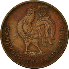 Cameroon, Franc, 1943, Pretoria, VF(30-35), Bronze, KM:5