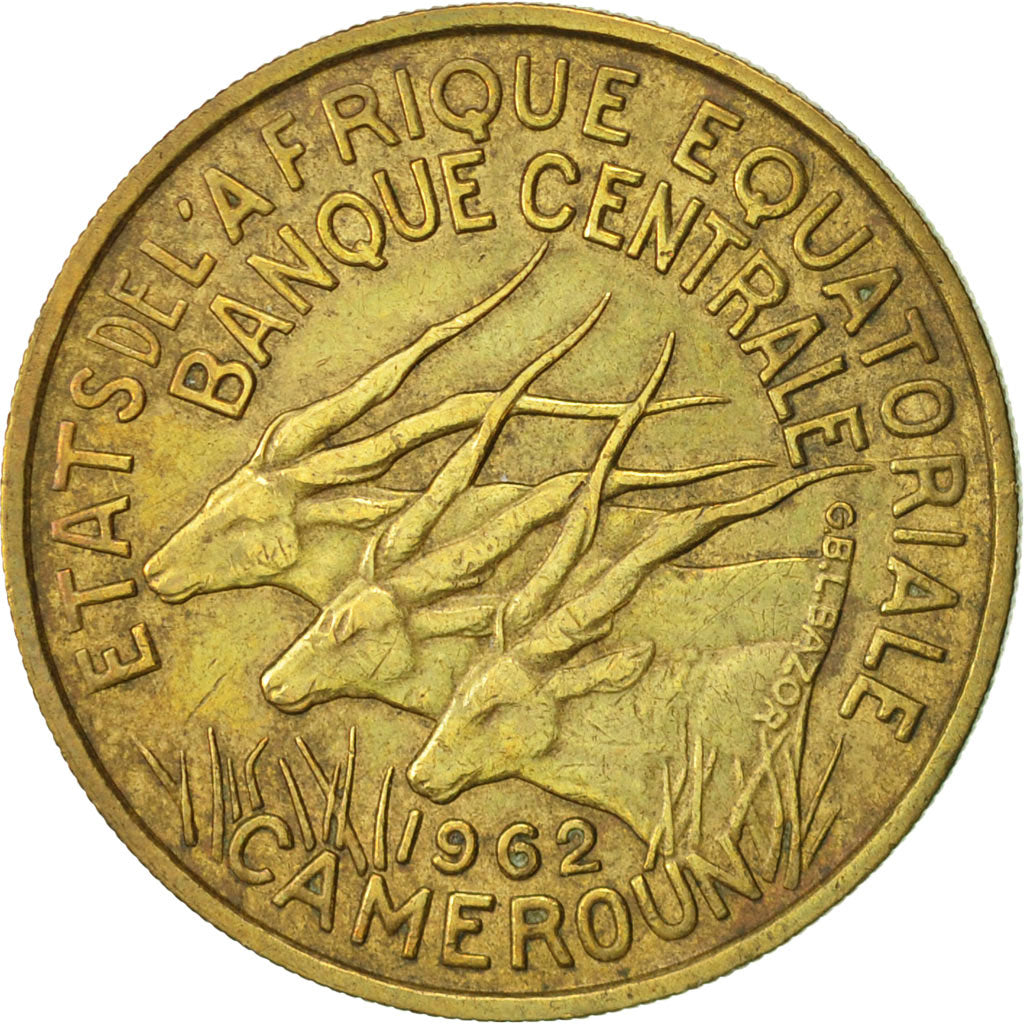 États de l'Afrique équatoriale, 25 Francs, 1962, Paris, TTB, Aluminum-Bronze