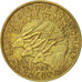 États de l'Afrique équatoriale, 25 Francs, 1962, Paris, TTB, Aluminum-Bronze