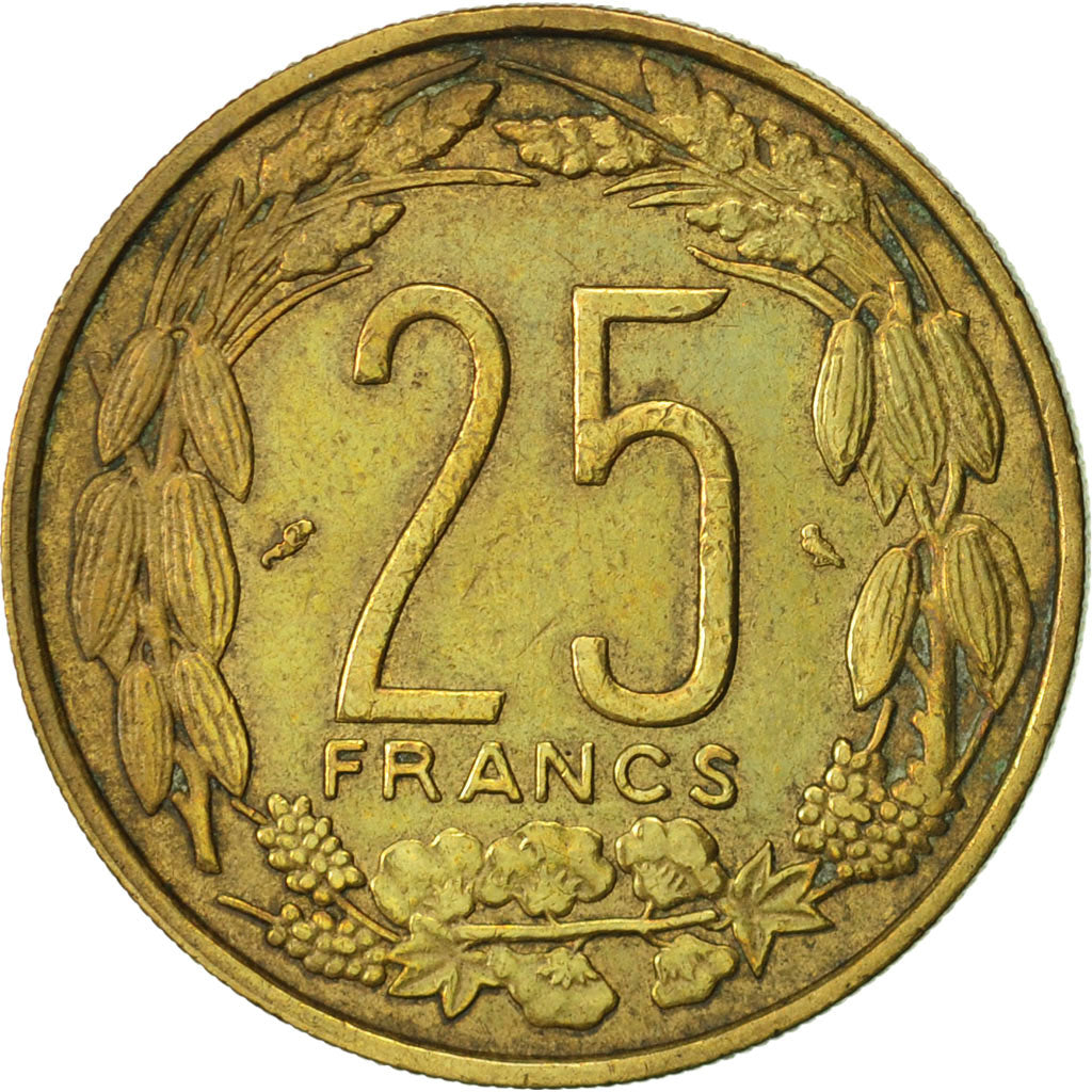 États de l'Afrique équatoriale, 25 Francs, 1962, Paris, TTB, Aluminum-Bronze