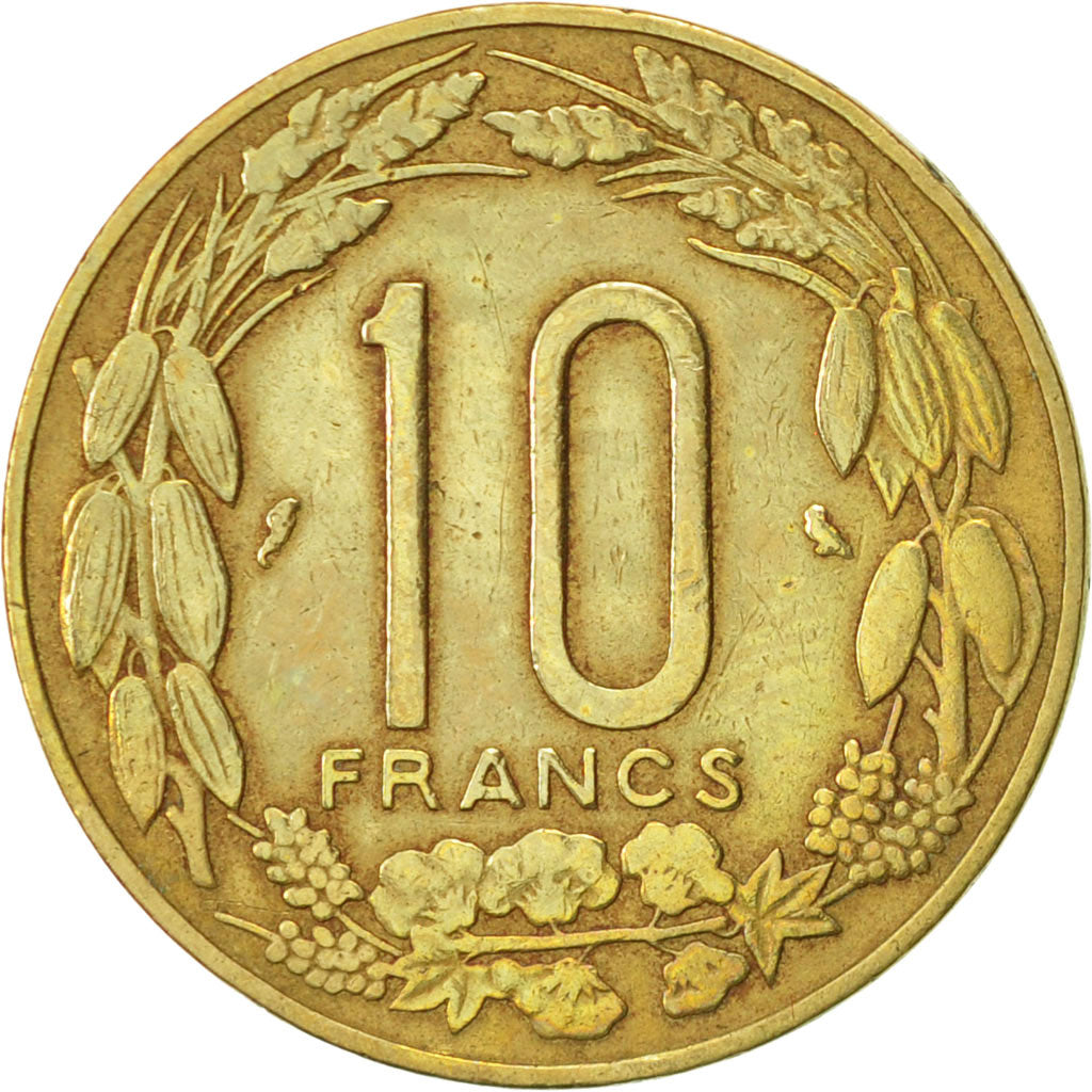 EQUATORIAL AFRICAN STATES, 10 Francs, 1967, Paris, AU(50-53)