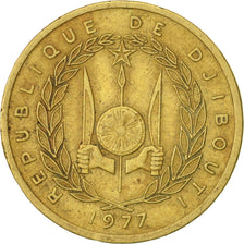 Moneta, Gibuti, 10 Francs, 1977, Paris, BB, Alluminio-bronzo, KM:23