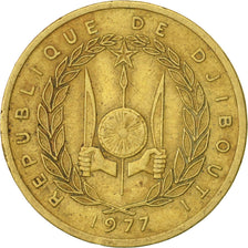 Coin, Djibouti, 10 Francs, 1977, Paris, EF(40-45), Aluminum-Bronze, KM:23