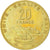 Moneda, Yibuti, 20 Francs, 1977, Paris, MBC, Aluminio - bronce, KM:24