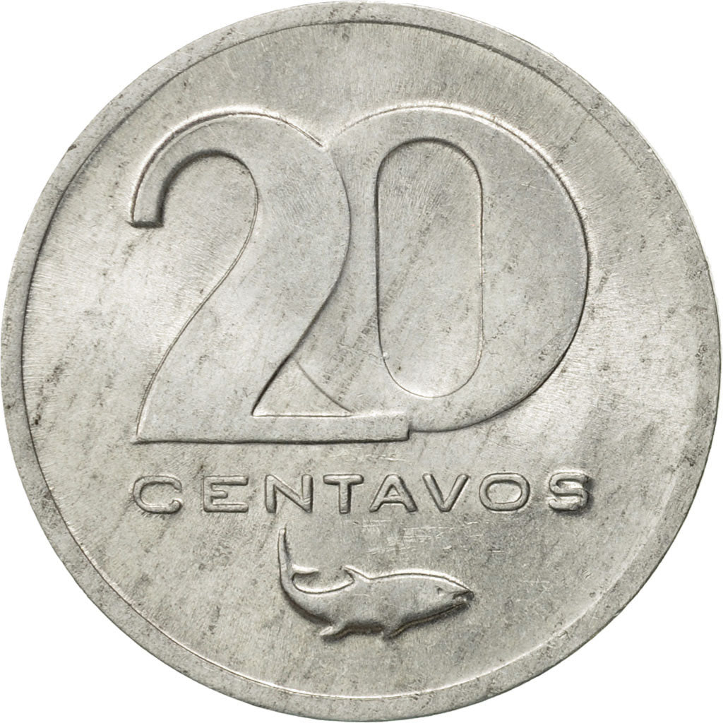 Cape Verde, 20 Centavos, 1977, AU(50-53), Aluminum, KM:15