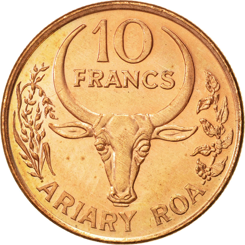 Madagascar, 10 Francs, 2 Ariary, 1996, SUP, Copper Plated Steel, KM:22
