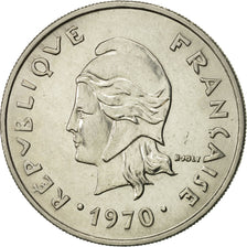 Coin, New Caledonia, 20 Francs, 1970, Paris, AU(55-58), Nickel, KM:6