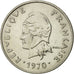 Coin, New Caledonia, 20 Francs, 1970, Paris, AU(55-58), Nickel, KM:6