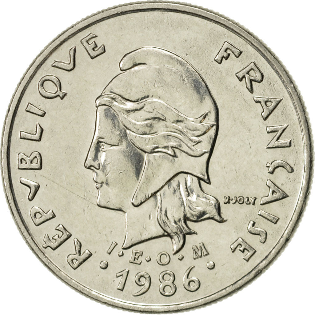 Coin, New Caledonia, 10 Francs, 1986, Paris, AU(55-58), Nickel, KM:11