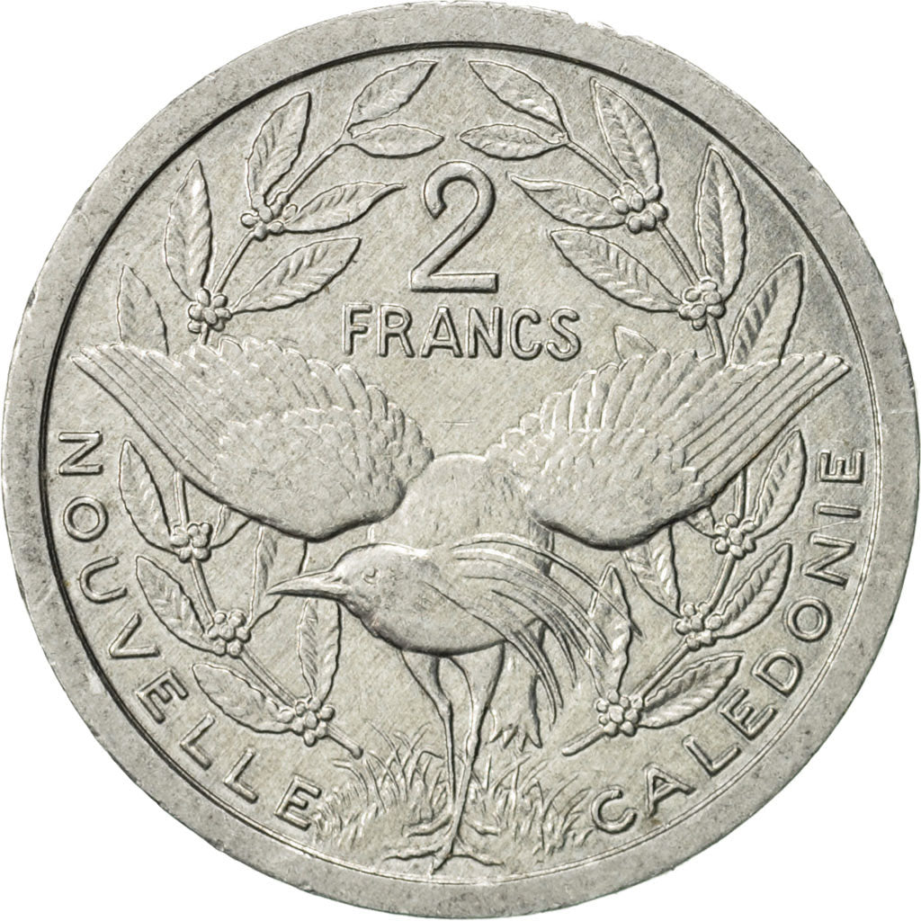 Coin, New Caledonia, 2 Francs, 1983, Paris, AU(55-58), Aluminum, KM:14