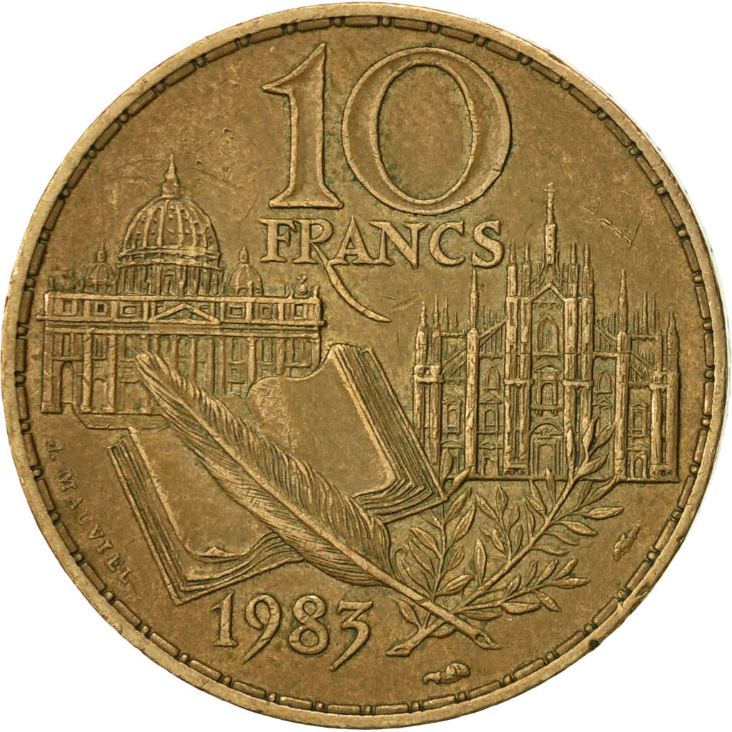 Monnaie, France, Stendhal, 10 Francs, 1983, Paris, TTB, Nickel-Bronze, KM:953