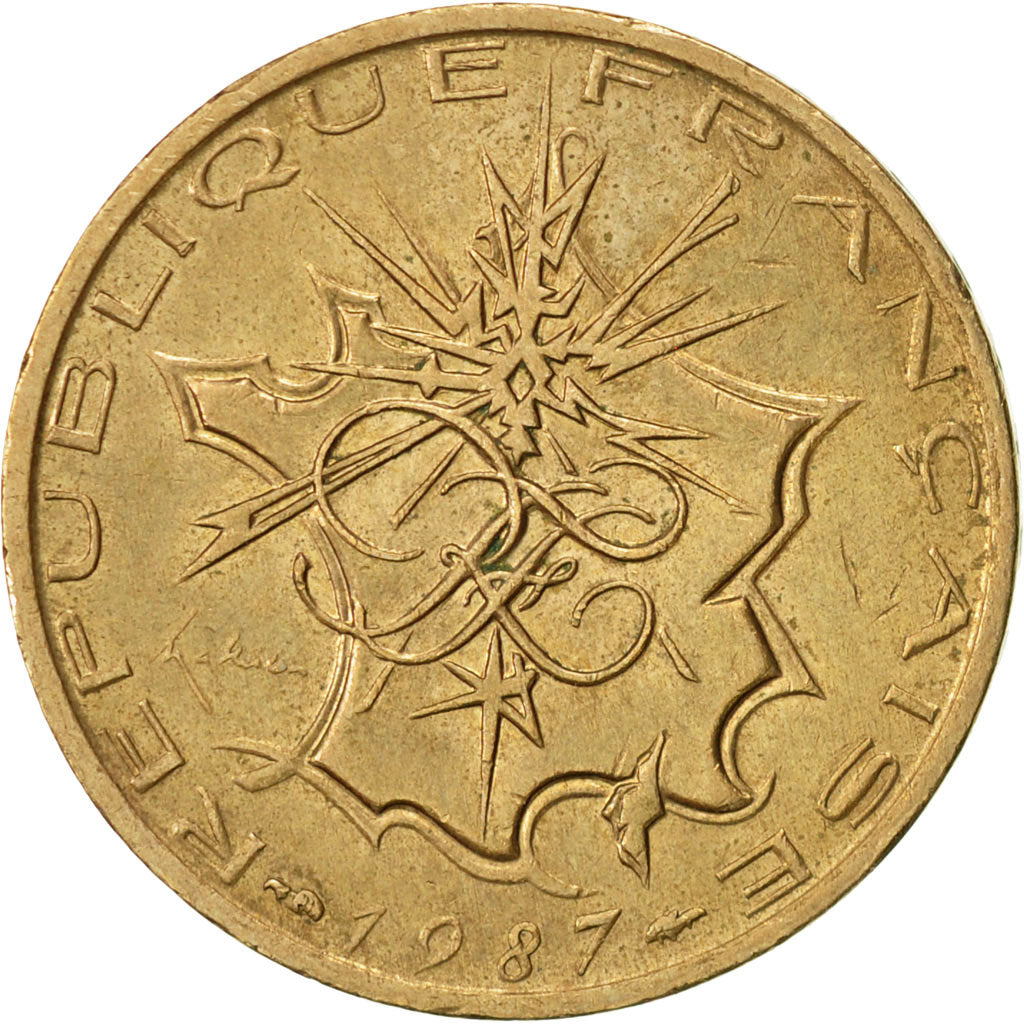 Frankreich, Mathieu, 10 Francs, 1987, Paris, SS+, Nickel-brass, KM:940