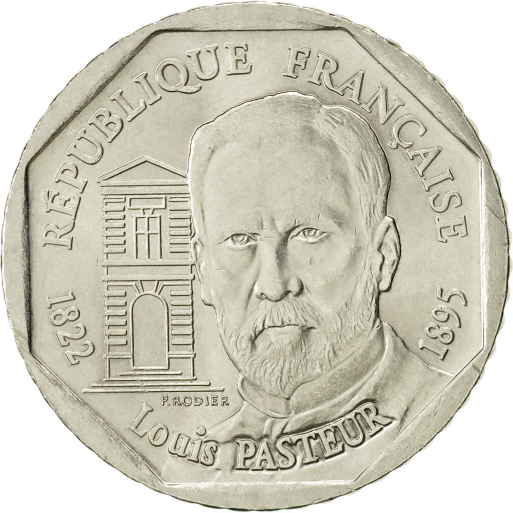 Moneta, Francia, Pasteur, 2 Francs, 1995, Paris, SPL, Nichel, KM:1119