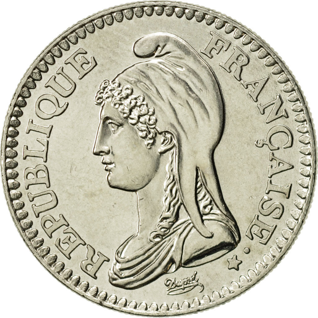 Coin, France, République, Franc, 1992, Paris, MS(60-62), Nickel, KM:1004.1