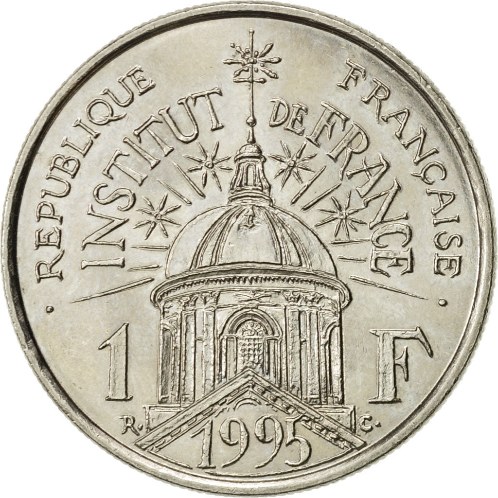 Coin, France, Institut, Franc, 1995, Paris, MS(60-62), Nickel, KM:1133