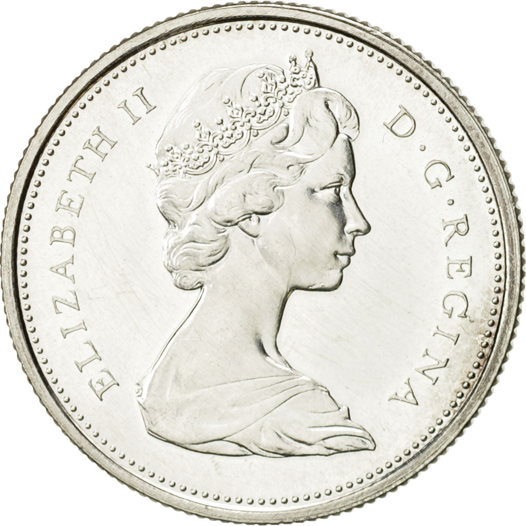 Coin, Canada, Elizabeth II, 25 Cents, 1965, Royal Canadian Mint, Ottawa