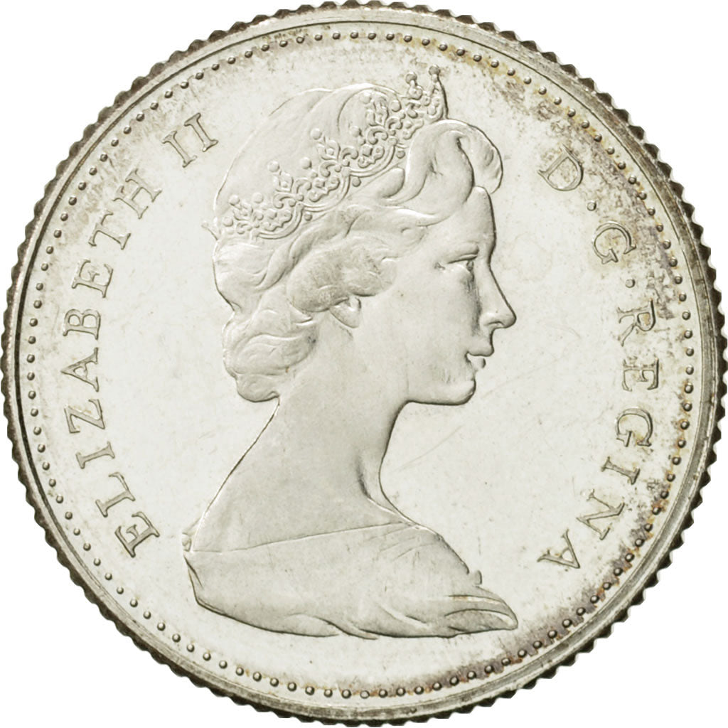 Coin, Canada, Elizabeth II, 10 Cents, 1965, Royal Canadian Mint, Ottawa