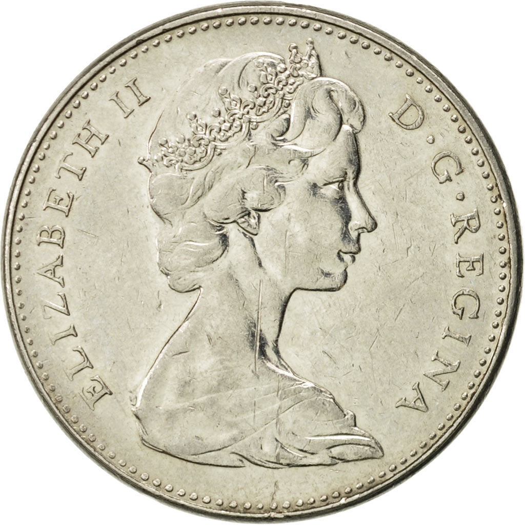 Coin, Canada, Elizabeth II, 5 Cents, 1965, Royal Canadian Mint, Ottawa
