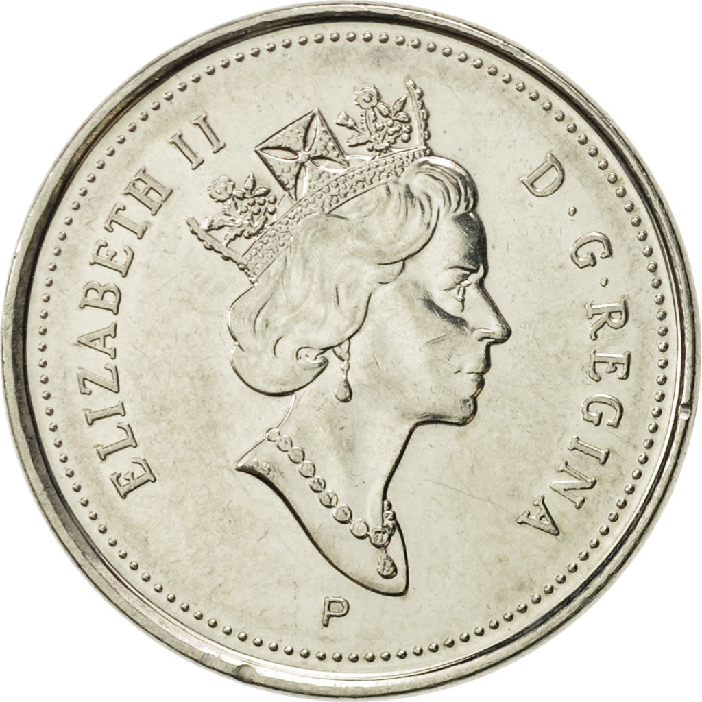 Coin, Canada, Elizabeth II, 5 Cents, 2001, Royal Canadian Mint, Ottawa