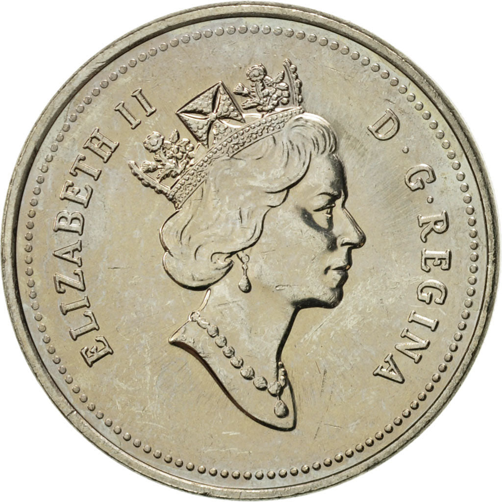 Coin, Canada, Elizabeth II, 5 Cents, 1992, Royal Canadian Mint, Ottawa