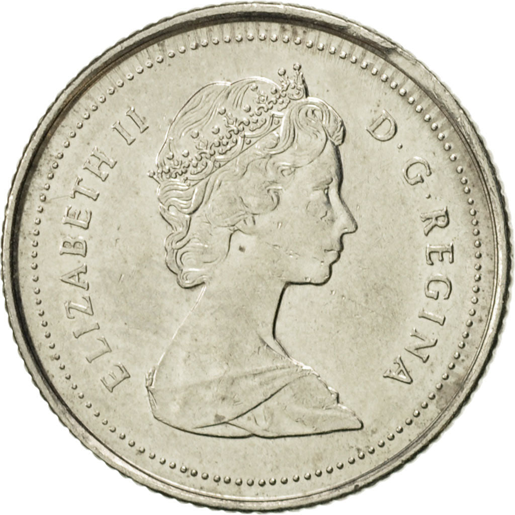Coin, Canada, Elizabeth II, 10 Cents, 1988, Royal Canadian Mint, Ottawa