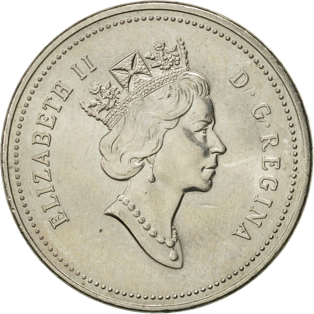 Coin, Canada, Elizabeth II, 5 Cents, 1990, Royal Canadian Mint, Ottawa