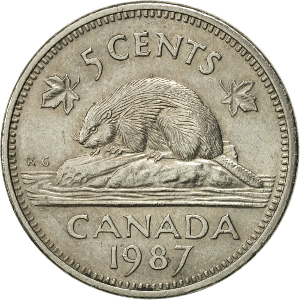 Coin Canada Elizabeth II 5 Cents 1987 Royal Canadian Mint Ottawa